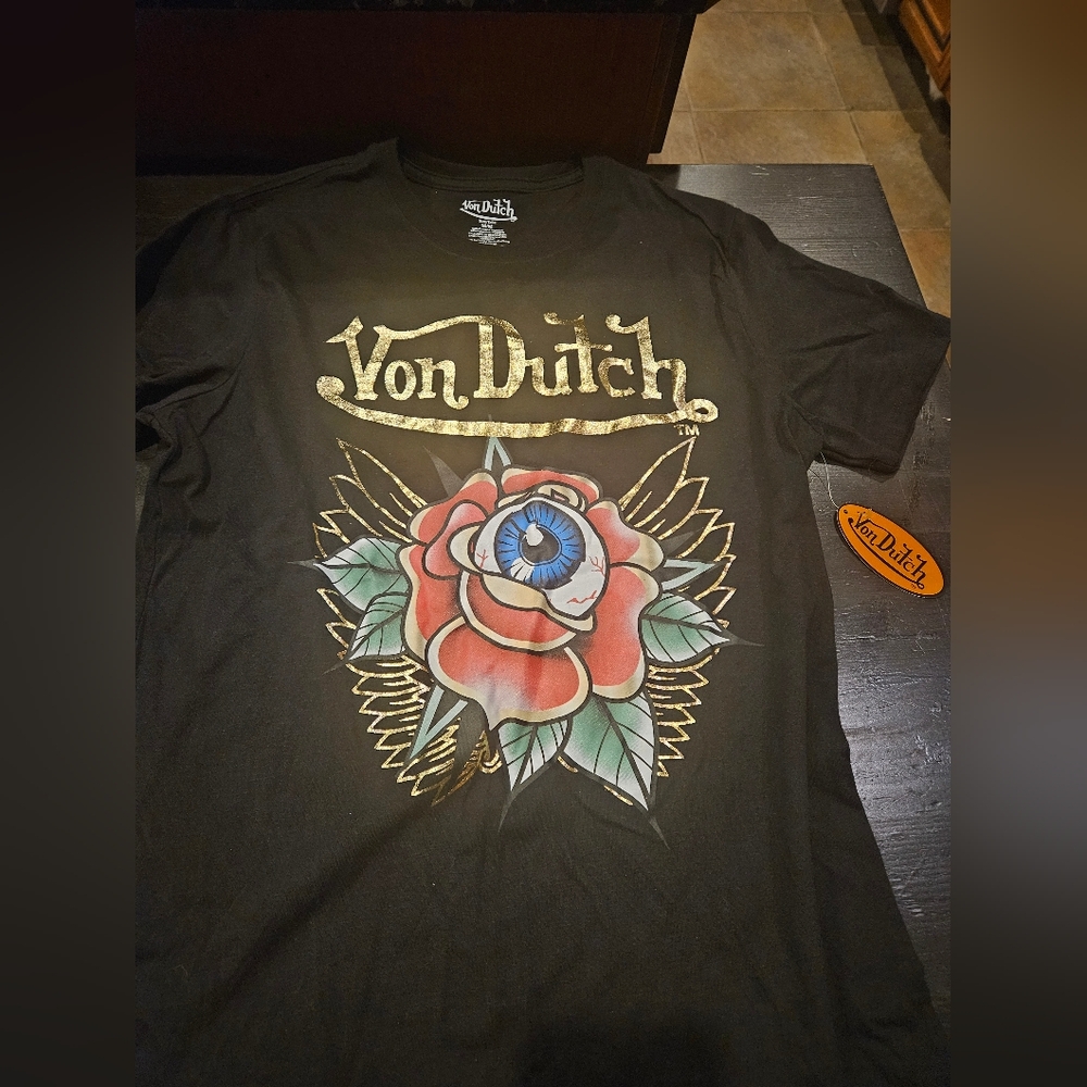 Von Dutch Y2k Rose Eyeball Shirts New